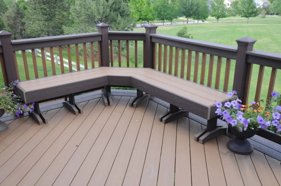 Custom Decks Built in Benches Aurora Colorado