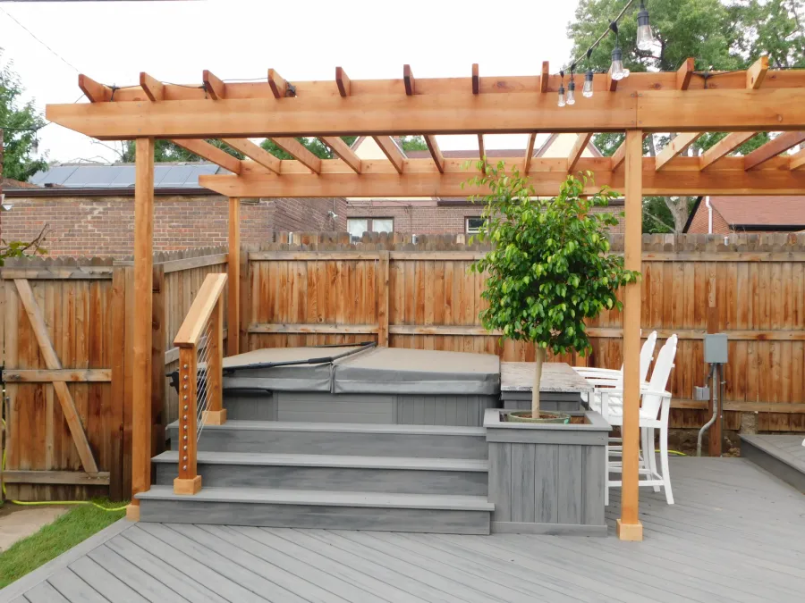 Custom Decks Composite Planters Denver Colorado