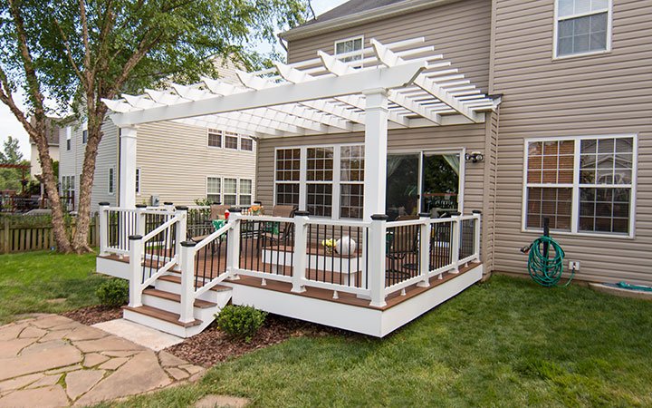 Trex Pergola Attached On Deck Angle